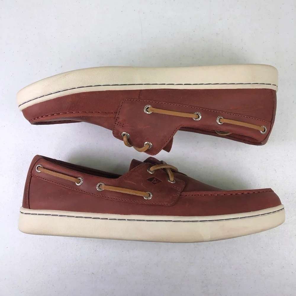 Sperry Top Sider Burgundy Cup 2 eye Boat Shoes Size 11.5